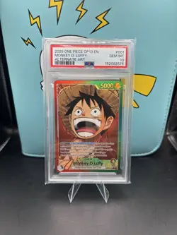 🔥🔥2025 One Piece Monkey D. Luffy Leader Alt Art #OP13-001 PSA 10 GEM MINT - Image 1
