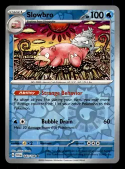Slowbro 043/198 Rare Scarlet & Violet Pokemon Reverse Holo Near Mint - Image 1