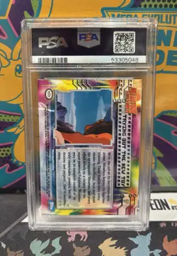 PSA 9 Mewtwo 1999 Topps Pokemon Movie Edition TRYING OUT THE NEW TOY #7 Foil - Image 3