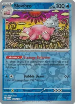 Slowbro 043/198 Reverse Holo Scarlet & Violet Pokemon TCG - Image 1