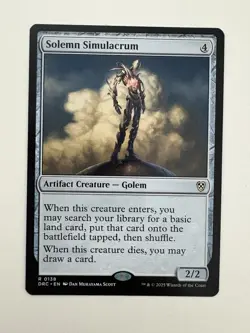 Solemn Simulacrum MTG Magic the Gathering Card NM Near Mint DRC - Image 1