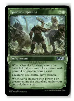 Garruk's Uprising (Showcase) 308 Core Set 2021 Magic: The Gathering Foil LP - Image 1