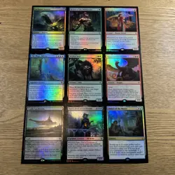 MTG 3x3 Rare Foil Print Sheet Uncut Good Condition - Image 1