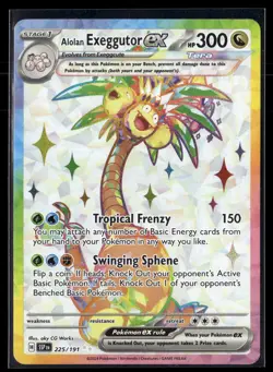 Alolan Exeggutor ex 225/191 Surging Sparks Ultra Rare Pokemon - Image 1