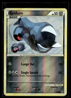 Beldum 43/90 HGSS Undaunted Reverse Holo Common Pokemon - Image 1