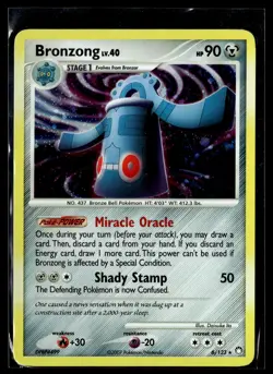 Bronzong 6/123 Mysterious Treasures Rare Holo Pokemon - Image 1