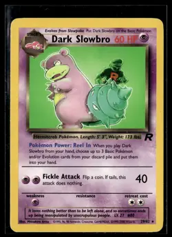 Dark Slowbro 29/82 Team Rocket Rare Pokemon - Image 1