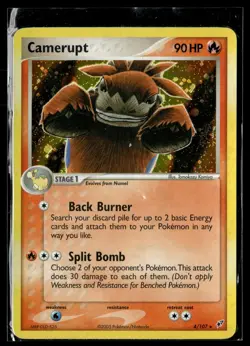 Camerupt 4/107 Deoxys Rare Holo Pokemon - Image 1