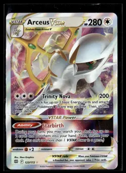 Arceus VSTAR 123/172 Brilliant Stars Rare VSTAR Holo Pokemon - Image 1