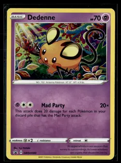 Dedenne SWSH080 SWSH Black Star Promo Pokemon - Image 1