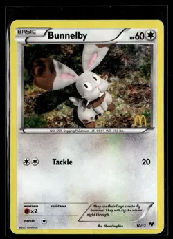 Bunnelby 10/12 McDonald's Collection 2014 Pokemon - Image 1