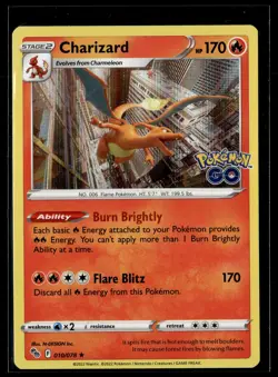 Charizard 010/078 Pokemon GO Rare Holo Pokemon - Image 1