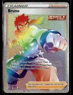 Bruno 172/163 Battle Styles Rare Rainbow Pokemon - Image 1