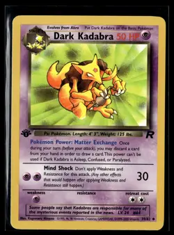 Dark Kadabra 39/82 Team Rocket Uncommon Pokemon - Image 1