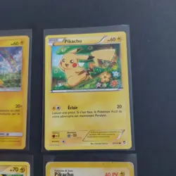 Lot 4 cartes Pokemon Pikachu FR 58/102 70/100 27/111 20/40 Wizards Holo Reverse - Image 4