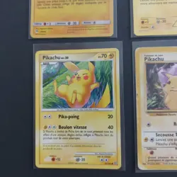 Lot 4 cartes Pokemon Pikachu FR 58/102 70/100 27/111 20/40 Wizards Holo Reverse - Image 5