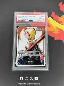 2023 One Piece Pillars of Strength Nami Alt Art #OP03-040 PSA 10 English - Image 1