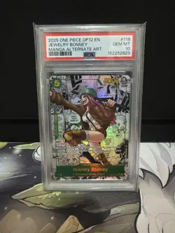 2025 One Piece OP12 EN Jewelry Bonney Manga Alternate Art #118 PSA 10 Gem Mint - Image 1