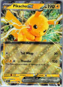 Pikachu ex 028/131 SV: Prismatic Evolutions - Pokemon Card - NM - Image 1