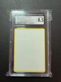 Pokemon Yellow Border Filler Card BW Style CGC Graded 8.5 Black Border (Error) - Image 1