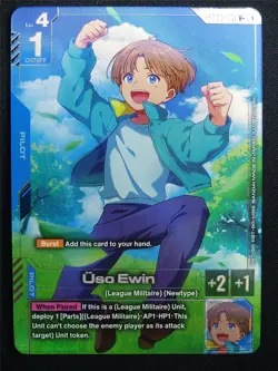 Uso Ewin GD04-081 R+ Foil - Gundam Card #9G - Image 1