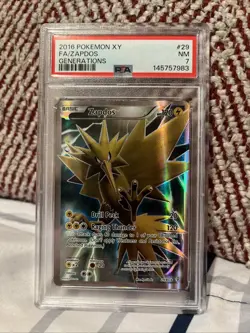 Pokemon TCG Zapdos XY Generations Full Art Ultra Rare Holo Card 29/83 - Image 1