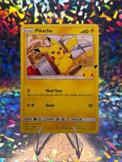 Pikachu 25/25 McDonalds 25th Anniversary Promo Pokemon Card LP - Image 1