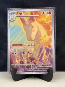 Pokemon TCG Rapidash Destined Rivals Illustration Rare Card 189/182 - Image 1