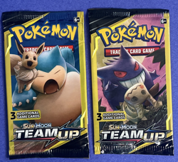 Lot Of 4 Packs Pokemon Sun & Moon Team Up 3 Card Pack Factory Sealed - Image 3