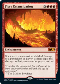 [1x] Fiery Emancipation Near Mint, English Core Set 2021 MTG Magic - Image 1
