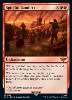 [1x] Spiteful Banditry Slight Play, English Lord of the Rings MTG Magic - Image 1