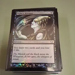 MTG Magic the Gathering Night's Whisper (55/165) Fifth Dawn LP FOIL - Image 1