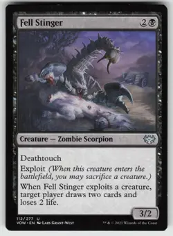 Fell Stinger 112 Uncommon Innistrad: Crimson Vow Magic: The Gathering LP - Image 1