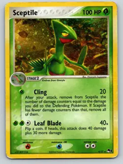 Sceptile 4/17 Rare POP Series 1 Pokemon Holo Damaged - Image 1