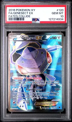 POKEMON XY FATES COLLIDE GENESECT EX #120 FULL ART PSA 10 GEM MINT #127214934 - Image 1
