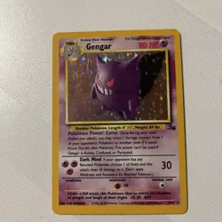 Pokemon Gengar Fossil Holo Rare 5/62 80 HP Wizards of the Coast - Image 1