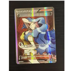 Pokemon TCG LP Karen XY177A Promo Trainer Supporter Full Art Holo Alternate Art - Image 1