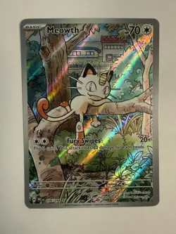 Pokemon Meowth 106/094 – Phantasmal Flames – English IR (Illustration Rare) - Image 1