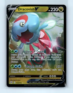 Pokemon tcg SWSH09: Brilliant Stars Dracovish V Near Mint or Better - Image 1