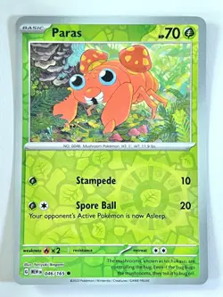 Paras 046/165 Reverse Holo Common Scarlet & Violet 151 Pokemon TCG Near Mint NM - Image 3