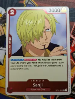 One Piece Card Game CCG TCG Sanji OP01-013 R Rare (from your Life area...) - Image 1