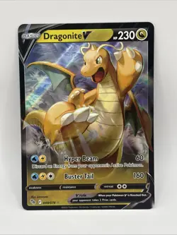 Pokemon TCG Dragonite v Full Art Holo Ultra Rare Card 049/078 - Image 1