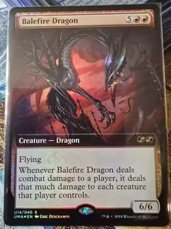 Magic: The Gathering, Box Topper! Foil, Balefire Dragon UMA Mythic Rare Card - Image 1