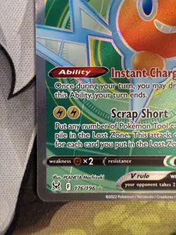 Rotom V (Full Art) 176/196 Pokemon SWSH11: Lost Origin Holo Ultra Rare NM - Image 2