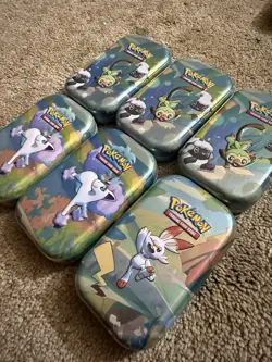 Pokemon TCG Galar Pals Mini Tins LOT of 6 OPENED - Image 1