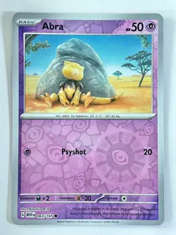 Abra 063/165 Reverse Holo Common Scarlet & Violet 151 Pokemon TCG - Near Mint NM - Image 1