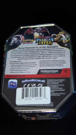 Pokemon TCG: Scarlet & Violet Paldean Fates Charizard EX Tin New Factory Sealed - Image 4