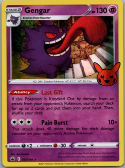 Gengar Holo Holo Rare SWSH06: Chilling Reign 057/198 NM - Pokemon TCG! - Image 1