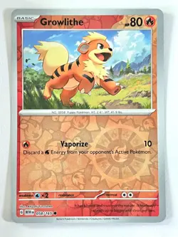 Growlithe 058/165 Reverse Holo Common Scarlet & Violet 151 Pokemon Near Mint NM - Image 1