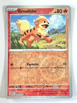 Growlithe 058/165 Reverse Holo Common Scarlet & Violet 151 Pokemon Near Mint NM - Image 5